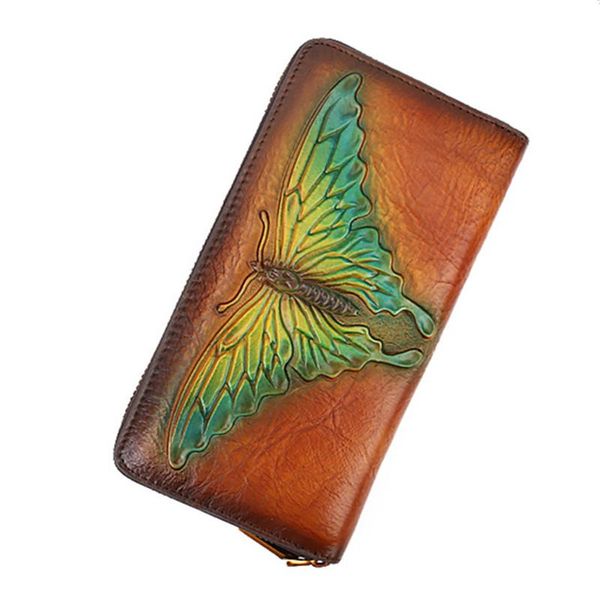 wallets vintage women chinese style embossing butterfly cow leather long purses clutch genuine wallet card holder, Red;black
wallets vintage women chinese style embossing butterfly cow leather long purses clutch genuine wallet card holder, Red;black