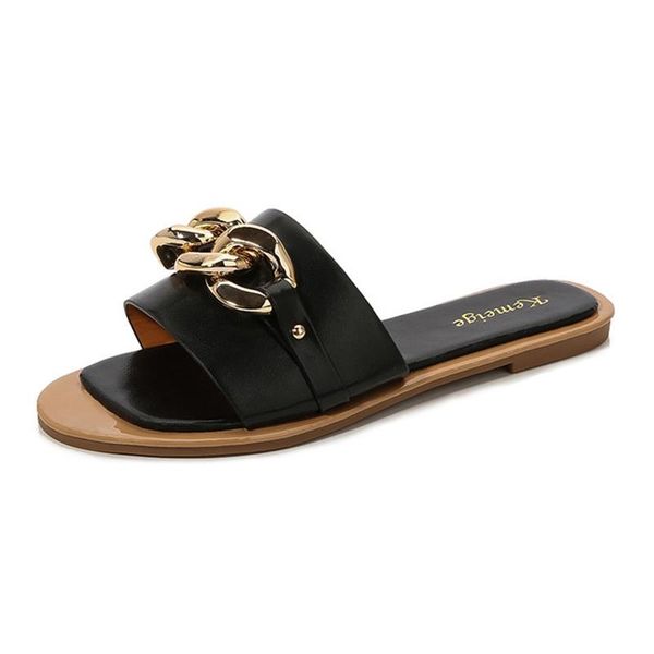 slippers women's shoes 2021 summer european border metal chain flip-flop casual flat bottom fashion beach, Black
slippers women's shoes 2021 summer european border metal chain flip-flop casual flat bottom fashion beach, Black