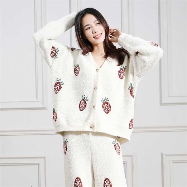 latest women's pajamas set sleepwear home clothes sweater thick nightwear wick yarn loose knitted autumn and winter v neck 211126, Black;red
latest women's pajamas set sleepwear home clothes sweater thick nightwear wick yarn loose knitted autumn and winter v neck 211126, Black;red