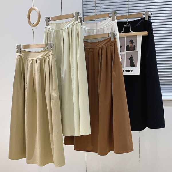 skirts 2021 autumn high waist korean a-line women's medium and long wash cotton pleated skirt n131, Black
skirts 2021 autumn high waist korean a-line women's medium and long wash cotton pleated skirt n131, Black