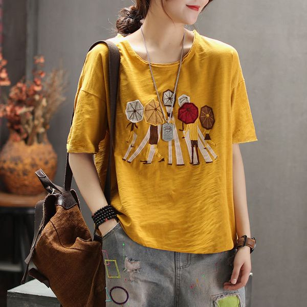 dress f% je plus size women's t-shirts will see short sleeve casual femme 100% cotton from cartoons embroidered tshirt d33, Black;gray
dress f% je plus size women's t-shirts will see short sleeve casual femme 100% cotton from cartoons embroidered tshirt d33, Black;gray