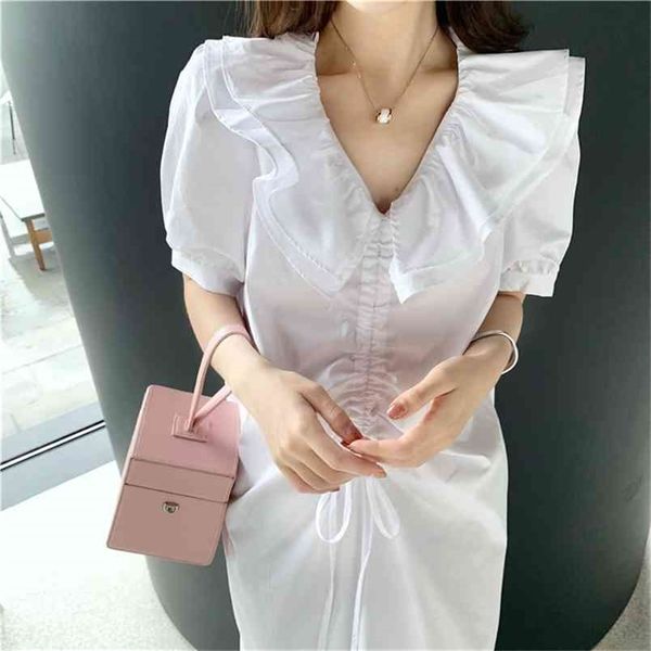 ruffles v-neck drawstring women long dress summer short sleeve sweet vintage elegant fashion vestidos femme 210513, Black;gray
ruffles v-neck drawstring women long dress summer short sleeve sweet vintage elegant fashion vestidos femme 210513, Black;gray