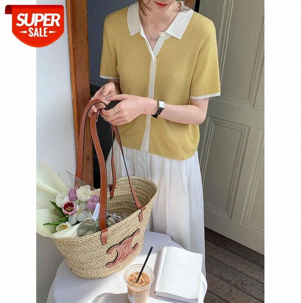 tg color block cardigan sweater women gentle wind loose lapel short-sleeved 13719 #xf9n, Black;gray
tg color block cardigan sweater women gentle wind loose lapel short-sleeved 13719 #xf9n, Black;gray