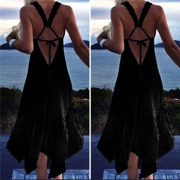 factorymbho dress lace tie irregular stitching open back color multi size, White;black
factorymbho dress lace tie irregular stitching open back color multi size, White;black