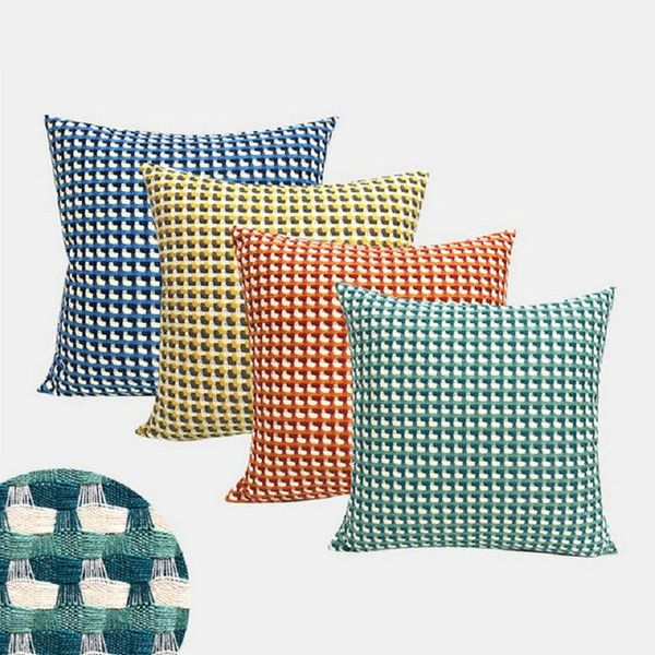pillow case black/white blue orange yellow knitted home decor jacquard plaid cover cushion 45x45cm for sofa chair
pillow case black/white blue orange yellow knitted home decor jacquard plaid cover cushion 45x45cm for sofa chair