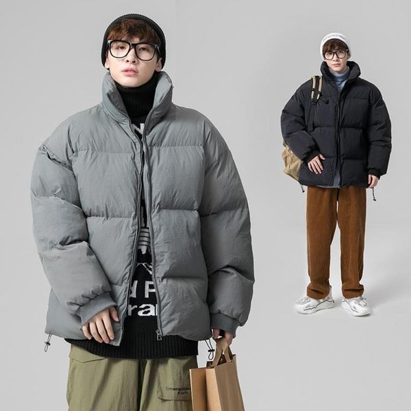 down & winter men solid color parkas quality brand men's stand collar warm thick jacket male fashion casual parka coat streetwear jm39, Black
down & winter men solid color parkas quality brand men's stand collar warm thick jacket male fashion casual parka coat streetwear jm39, Black