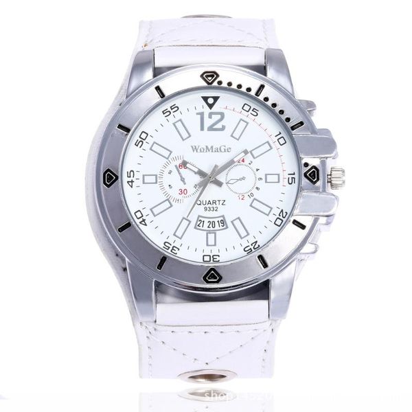 wristwatches 2021 fashion womage brand casual men watch sports pu leather strap quartz watches gentleman big dail with relogio, Slivery;brown
wristwatches 2021 fashion womage brand casual men watch sports pu leather strap quartz watches gentleman big dail with relogio, Slivery;brown