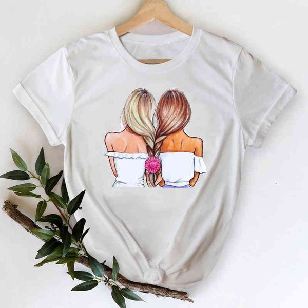 women's t-shirt t-shirts women 2021 90s cute mujer camisetas cartoon sister friends clothes graphic tshirt lady print female t, White
women's t-shirt t-shirts women 2021 90s cute mujer camisetas cartoon sister friends clothes graphic tshirt lady print female t, White