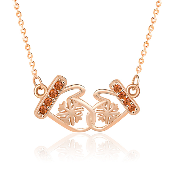 chains gloves shape pendant rose golden fashion elegant anti allergy necklaces for women trendy simple design jewelry gift, Silver
chains gloves shape pendant rose golden fashion elegant anti allergy necklaces for women trendy simple design jewelry gift, Silver