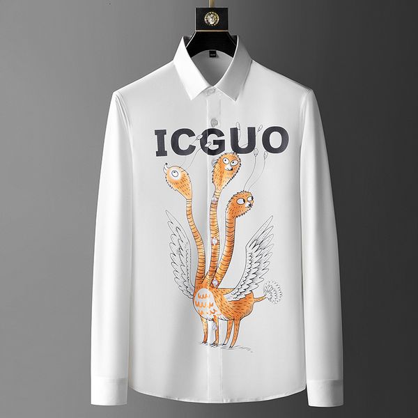 men's casual shirts animal printed shirts, casual tight evening es, social party clothes, White;black
men's casual shirts animal printed shirts, casual tight evening es, social party clothes, White;black