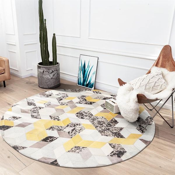 nodic style round shaped genuine cowhide skin fur patchwork rug real leather handmade creative color customized villa carpet carpets
nodic style round shaped genuine cowhide skin fur patchwork rug real leather handmade creative color customized villa carpet carpets