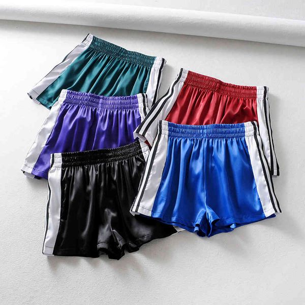 women's shorts sports high waist, color matching, smooth bottom, loose side button and wide leg pants, White;black
women's shorts sports high waist, color matching, smooth bottom, loose side button and wide leg pants, White;black