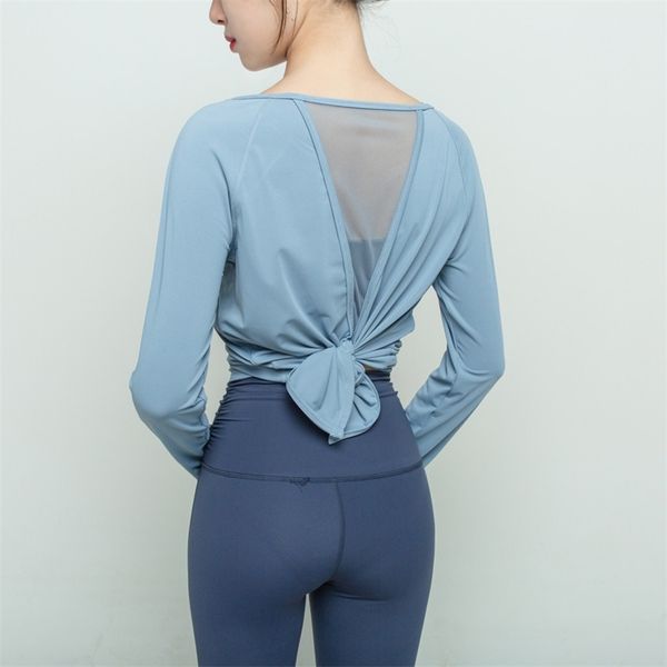 mesh autumn yoga loose long sleeve fitness suit women's sports running fast dry breathable t-shirt, Gray
mesh autumn yoga loose long sleeve fitness suit women's sports running fast dry breathable t-shirt, Gray