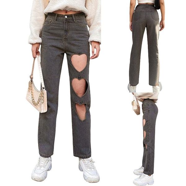 women's jeans 2021 fashion woman girls heart hallow out zipper full length straight denim pant trouser high street women clothes, Blue
women's jeans 2021 fashion woman girls heart hallow out zipper full length straight denim pant trouser high street women clothes, Blue