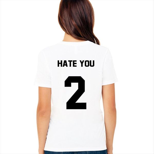 arrival hate you 2 letter women print hipster fashion white short sleeve casual summer shirt tee
arrival hate you 2 letter women print hipster fashion white short sleeve casual summer shirt tee