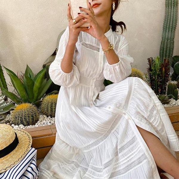 casual dresses patchwork lace midi for women stand collar long sleeve high waist white elegant dress female summer fashion, Black;gray
casual dresses patchwork lace midi for women stand collar long sleeve high waist white elegant dress female summer fashion, Black;gray