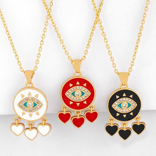 pendant necklaces gold filled evil eye for women enamel tassel red heart greek rainbow jewelry olho grego nkeq29, Silver
pendant necklaces gold filled evil eye for women enamel tassel red heart greek rainbow jewelry olho grego nkeq29, Silver