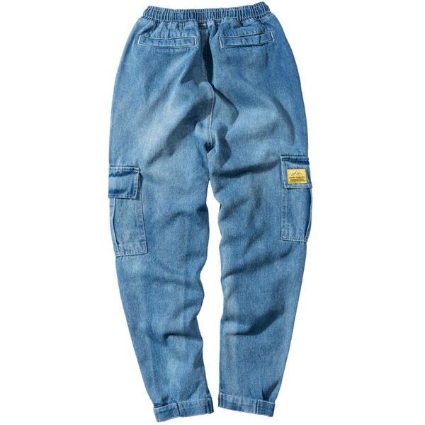 washed jeans embroidered small logo retro multi-pocket streetwear closed feet korean style couple pant men's, Blue
washed jeans embroidered small logo retro multi-pocket streetwear closed feet korean style couple pant men's, Blue