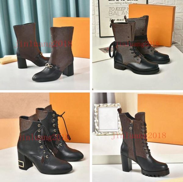 2021 high-quality designer women's leather shoes lace-up boots thick-soled round toe high-heeled boot strap box, Black
2021 high-quality designer women's leather shoes lace-up boots thick-soled round toe high-heeled boot strap box, Black