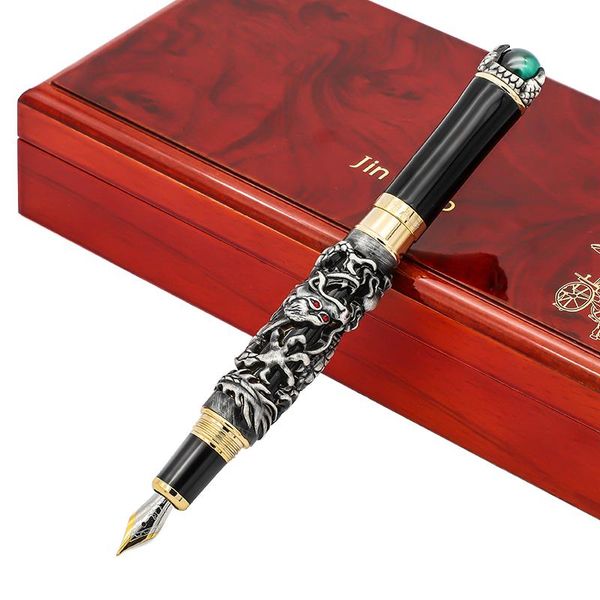 fountain pens luxury jinhao dragon pen with a rotated pearl fine nib 0.5mm metal ink gift box business office stationery
fountain pens luxury jinhao dragon pen with a rotated pearl fine nib 0.5mm metal ink gift box business office stationery