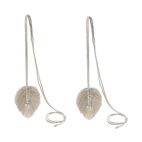 pack curtain tiebacks,hand-woven cotton tiebacks holder rope,bohemian home decoration,drapery tie,beige other decor