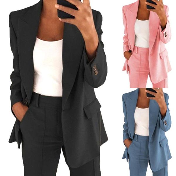 women's suits & blazers simple style women long sleeve office blazer solid color female fake pocket coats, White;black
women's suits & blazers simple style women long sleeve office blazer solid color female fake pocket coats, White;black