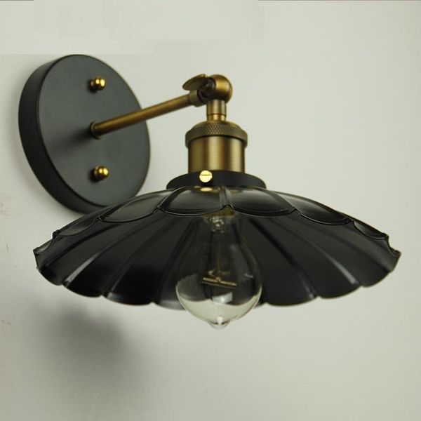 wall lamp retro vintage iron black shade sconce e27 edison industrial 110v/220v brass light fixture
wall lamp retro vintage iron black shade sconce e27 edison industrial 110v/220v brass light fixture