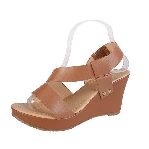 women's fashion strap ankle platform wedges sandals roman shoes ladies outside summer, Black
women's fashion strap ankle platform wedges sandals roman shoes ladies outside summer, Black