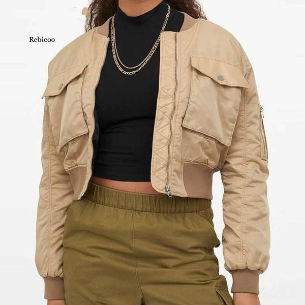 women's jackets autumn women short baseball casual solid zipper loose bomber coat female outwear chaqueta mujer, Black;brown
women's jackets autumn women short baseball casual solid zipper loose bomber coat female outwear chaqueta mujer, Black;brown