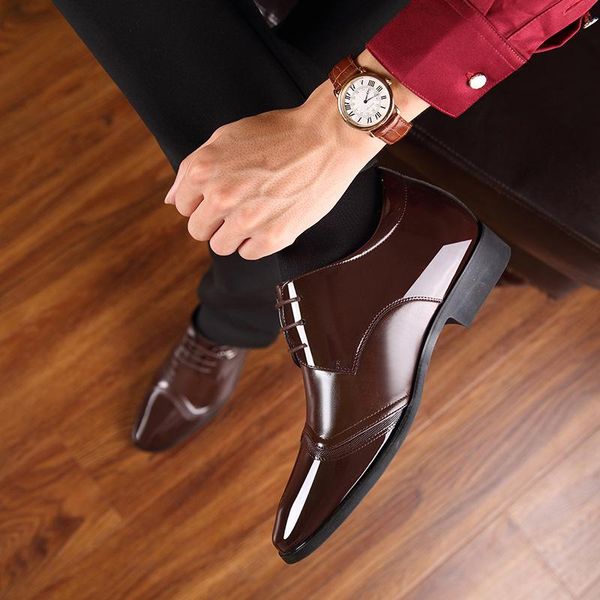 dress shoes hidden heel 6cm patent leather men wedding dresses formal shoe man fashion elegant party suit for zapatos, Black
dress shoes hidden heel 6cm patent leather men wedding dresses formal shoe man fashion elegant party suit for zapatos, Black