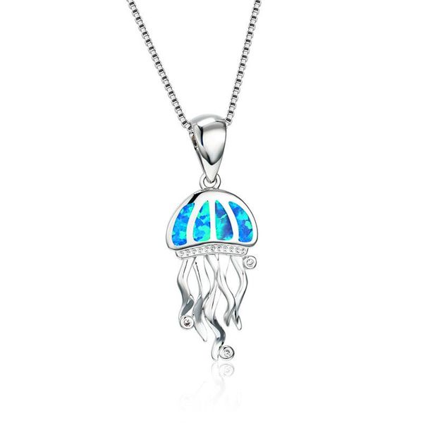 pendant necklaces boho cute jellyfish animal necklace for girl statement women accessories fashion imitation blue opal jewelry, Silver
pendant necklaces boho cute jellyfish animal necklace for girl statement women accessories fashion imitation blue opal jewelry, Silver