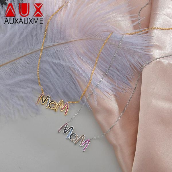 chains auxauxme multicolor cubic zircon mom prndant necklace for mother women stainless steel birthday anniversary jewelry gifts, Silver
chains auxauxme multicolor cubic zircon mom prndant necklace for mother women stainless steel birthday anniversary jewelry gifts, Silver