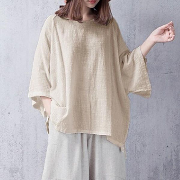 women's blouses & shirts vintage blouse womens cotton linen solid loose o neck 3/4 sleeve autumn plus size elegant casual classical shi, White
women's blouses & shirts vintage blouse womens cotton linen solid loose o neck 3/4 sleeve autumn plus size elegant casual classical shi, White