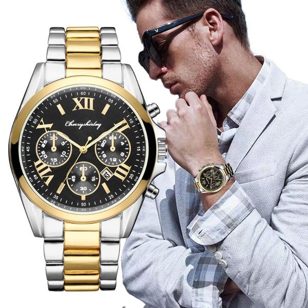 wristwatches fashion 2021 men watches business quartz watch men's gold stainless steel band date relogio masculino, Slivery;brown
wristwatches fashion 2021 men watches business quartz watch men's gold stainless steel band date relogio masculino, Slivery;brown