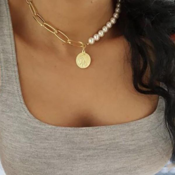 pendant necklaces gold color choker necklace for women 1 layers cute pearl coin chain & pendants velvet chokers fashion jewelry, Silver
pendant necklaces gold color choker necklace for women 1 layers cute pearl coin chain & pendants velvet chokers fashion jewelry, Silver