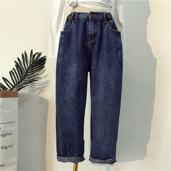 women's jeans more size korean streetwear hare female pants fall and winter oversize retro jeans button casual waist ppuv, Blue
women's jeans more size korean streetwear hare female pants fall and winter oversize retro jeans button casual waist ppuv, Blue