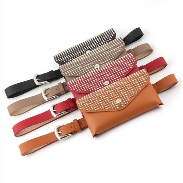belts 2021 designer women's punk rock rivet waist belt bag ladies pin buckle waistbands with bags for women cinturon black girdle, Black;brown
belts 2021 designer women's punk rock rivet waist belt bag ladies pin buckle waistbands with bags for women cinturon black girdle, Black;brown