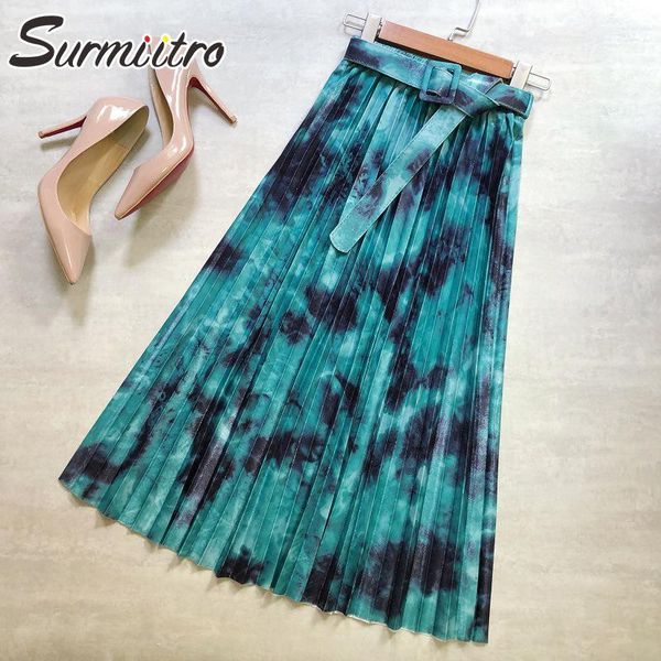 autumn winter women korean style red blue green tie dye high waist midi long pleated skirt female with belt skirts, Black
autumn winter women korean style red blue green tie dye high waist midi long pleated skirt female with belt skirts, Black