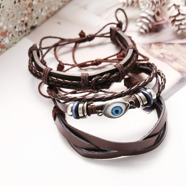 charm bracelets style eyes braided leather bracelet set creative pun black men's, Golden;silver
charm bracelets style eyes braided leather bracelet set creative pun black men's, Golden;silver