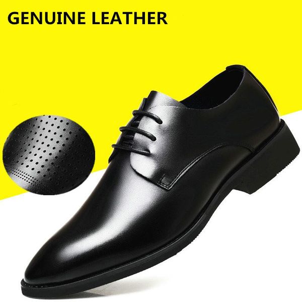 dress shoes 2021 men's low-genuine leather derby pointed business british style soft bottom, Black
dress shoes 2021 men's low-genuine leather derby pointed business british style soft bottom, Black