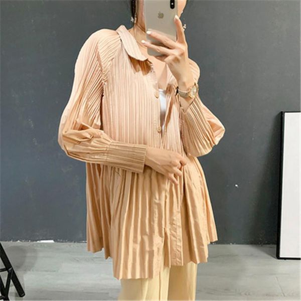 women's trench coats miyake folds 2021 early autumn long-sleeved jacket fashion korean loose spring and cardigan, Tan;black
women's trench coats miyake folds 2021 early autumn long-sleeved jacket fashion korean loose spring and cardigan, Tan;black