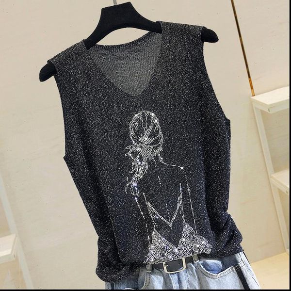 drilling girl knitted v womens cami neck sleeveless brigh silk slim korean summer thin modis, White
drilling girl knitted v womens cami neck sleeveless brigh silk slim korean summer thin modis, White