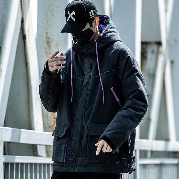 down & parkas men's clothes harajuku wadded jacket winter male tooling coat stitching color matching with thick cotton padded warm 1 ds, Black
down & parkas men's clothes harajuku wadded jacket winter male tooling coat stitching color matching with thick cotton padded warm 1 ds, Black