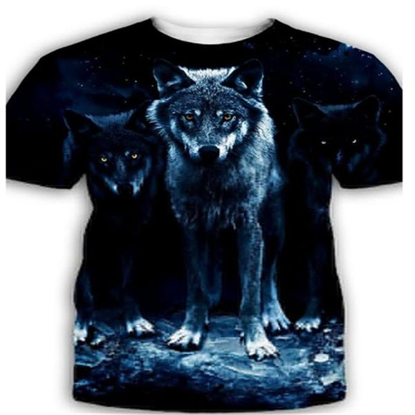 men's t-shirts summer style wolf print 3d t-shirt round neck short-sleeved casual animal for men, White;black
men's t-shirts summer style wolf print 3d t-shirt round neck short-sleeved casual animal for men, White;black