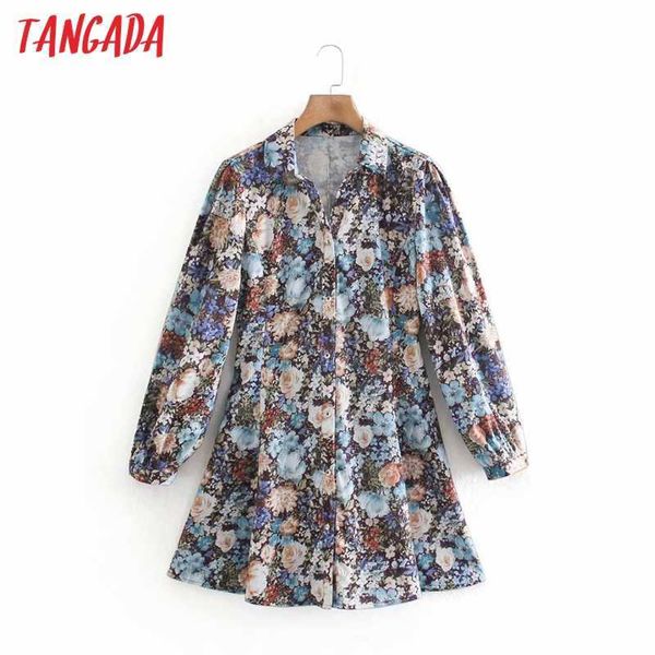 tangada fashion women flowers print shirt dress long sleeve vintage ladies tunic mini dress xn125 210609, Black;gray
tangada fashion women flowers print shirt dress long sleeve vintage ladies tunic mini dress xn125 210609, Black;gray