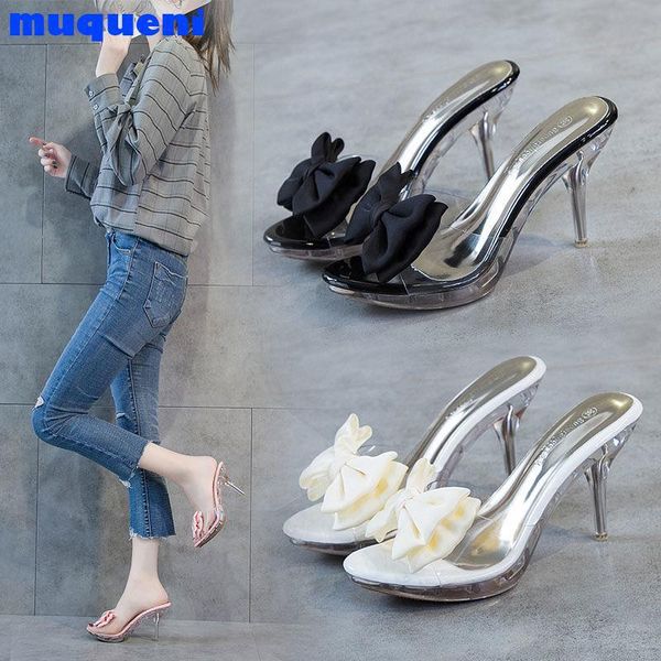 style pvc transparent sandals fashion bow crystal thin high heel party shoes zapatillas de casa slippers, Black
style pvc transparent sandals fashion bow crystal thin high heel party shoes zapatillas de casa slippers, Black