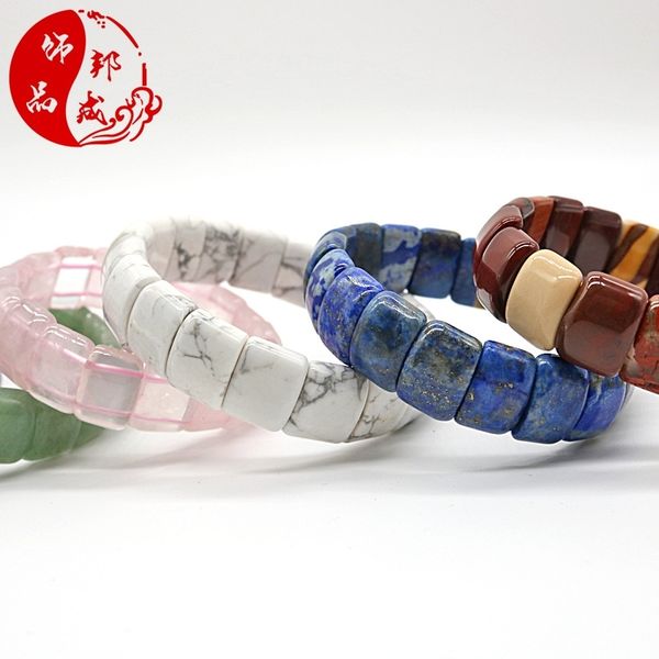 simple bracelet, natural jewelry, crystal hand row, flat tubular agate mixed color bracelet, Black
simple bracelet, natural jewelry, crystal hand row, flat tubular agate mixed color bracelet, Black