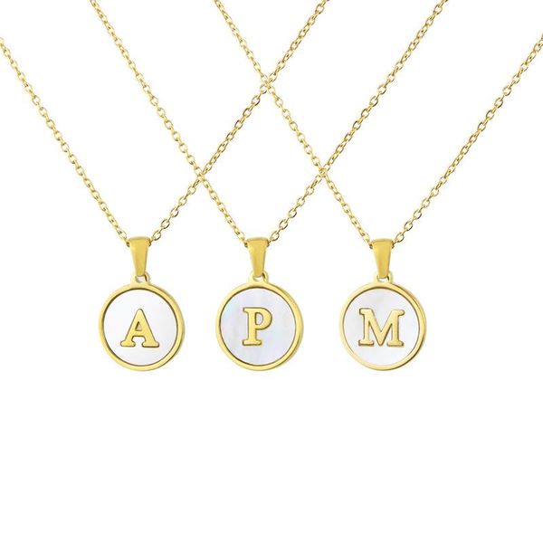 stainless steel shell pendant necklace letter a-z charms for women gift jewelry accessories necklaces, Silver
stainless steel shell pendant necklace letter a-z charms for women gift jewelry accessories necklaces, Silver