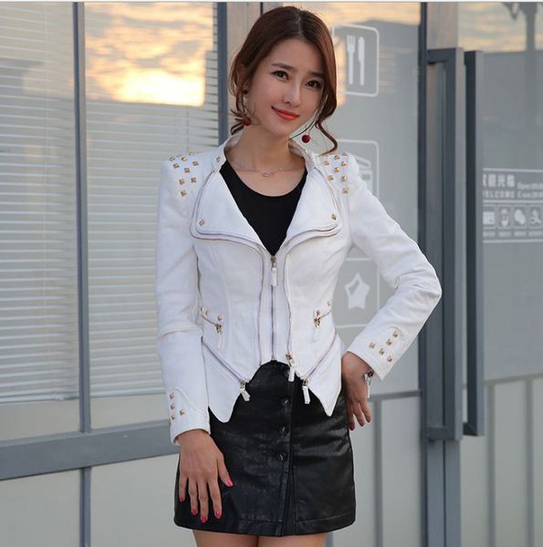 jackets autumn fall women casual slim denim jackets shrug shoulder rivets zipper plus size motocycle short coats 4xl 5xl 6xl a193, Black;brown
jackets autumn fall women casual slim denim jackets shrug shoulder rivets zipper plus size motocycle short coats 4xl 5xl 6xl a193, Black;brown