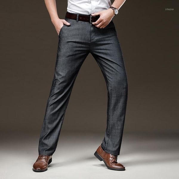 brand summer thin men's jeans lyocell business casual straight denim pants classic trousers male large size 28-38 40 42,5100, Blue
brand summer thin men's jeans lyocell business casual straight denim pants classic trousers male large size 28-38 40 42,5100, Blue
